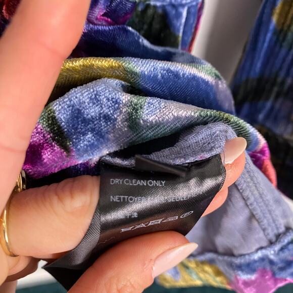 Maeve Anthropologie Reverie Tiered-Velvet Tunic XS - Picture 7 of 8